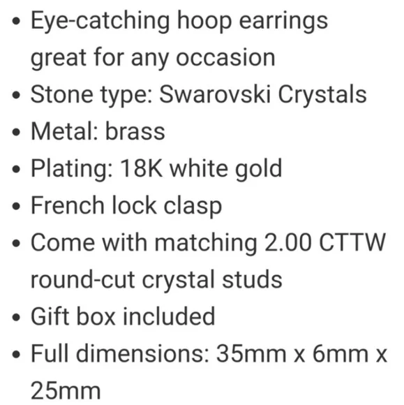 💎 Swarovski Crystal Earring Set - Picture 3 of 4